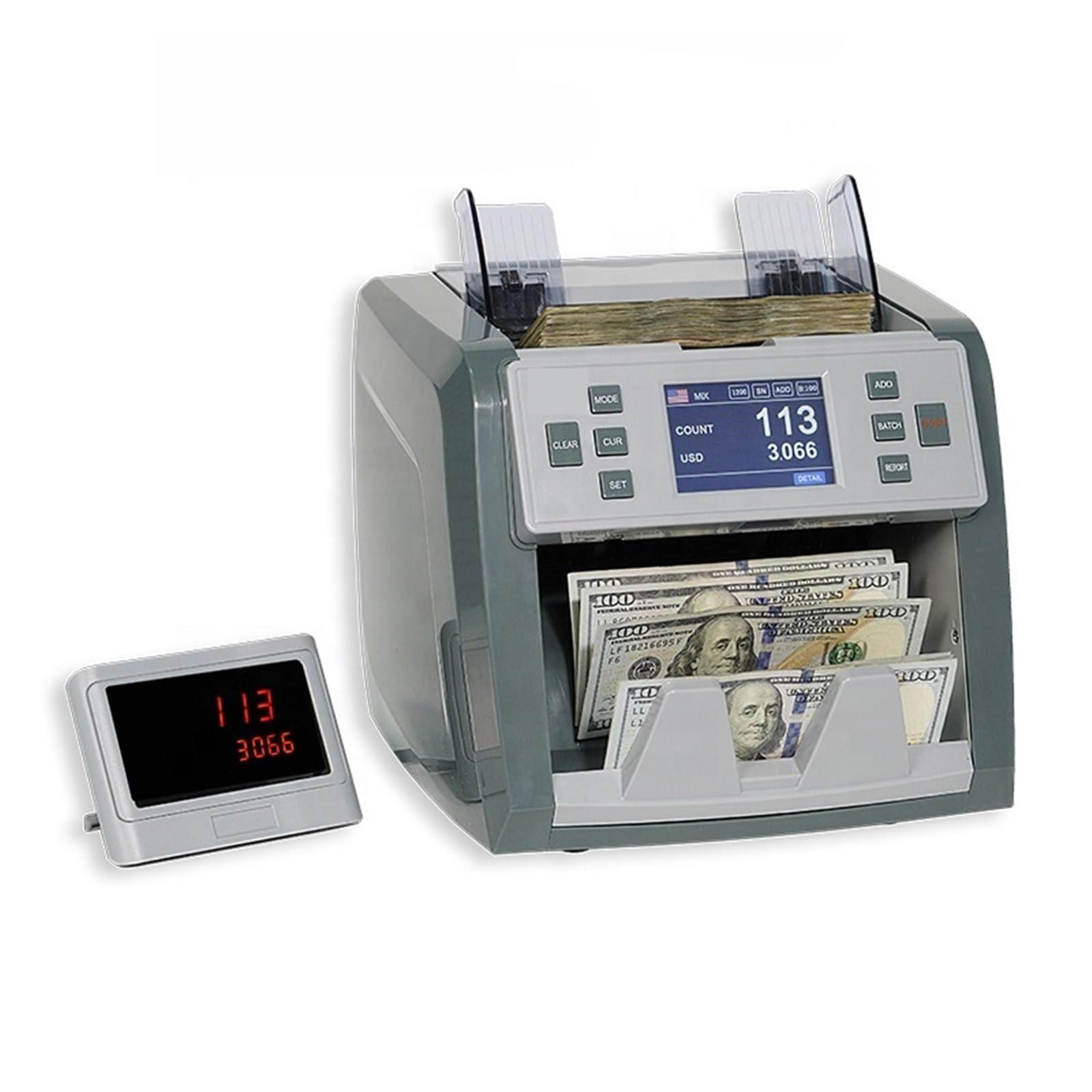 Licznik banknotów Licznik I Wykrywacz Fałszywych Banknotów Z Dużym Wyświetlaczem LCD