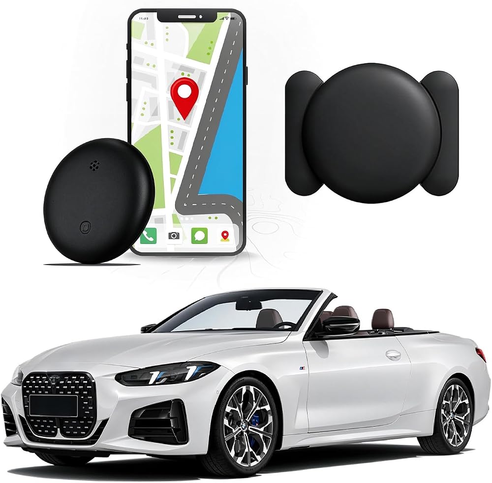 GPS Tracker for Vehicles, Real-Time Undetectable GPS Tracker for Car - No Monthly Fee & SIM Card for Hidden Magnetic GPS Locator for iPhone, Ultra-Slim — 사진 1