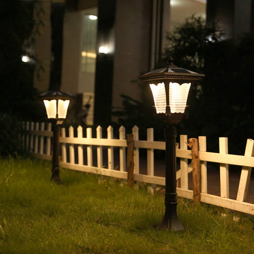 Solarna Lampa Trawnikowa Zewnętrzna Wodoodporna Ip55 Lampa Ogrodowa Złota Aluminiowa Trawa Antykorozyjna Kolumna Słup Lampy Zewnętrzny Słupek Latarnia Dekoracja