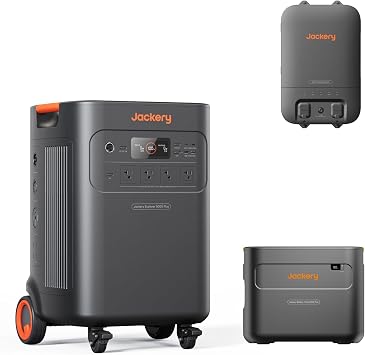 Jackery Explorer 5000 Plus and Battery & Smart Transfer Switch, 10kWh | 7200W AC Output, LiFePO4 Battery, Solar Generator for Home Use, Emergency Backup