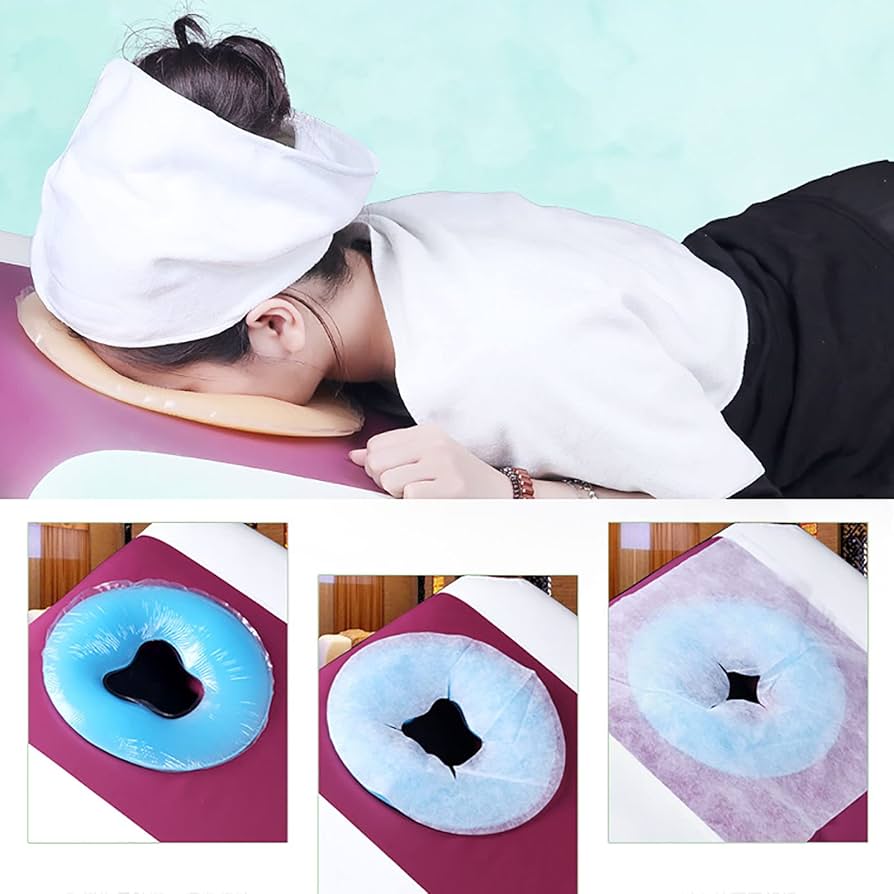 Cuscino per la cura del salone Cuscino in silicone Cuscino per massaggio morbido Viso Cuscino per relax Poggiatesta, SPA Salone di bellezza Cura della pelle Sovrapposizione