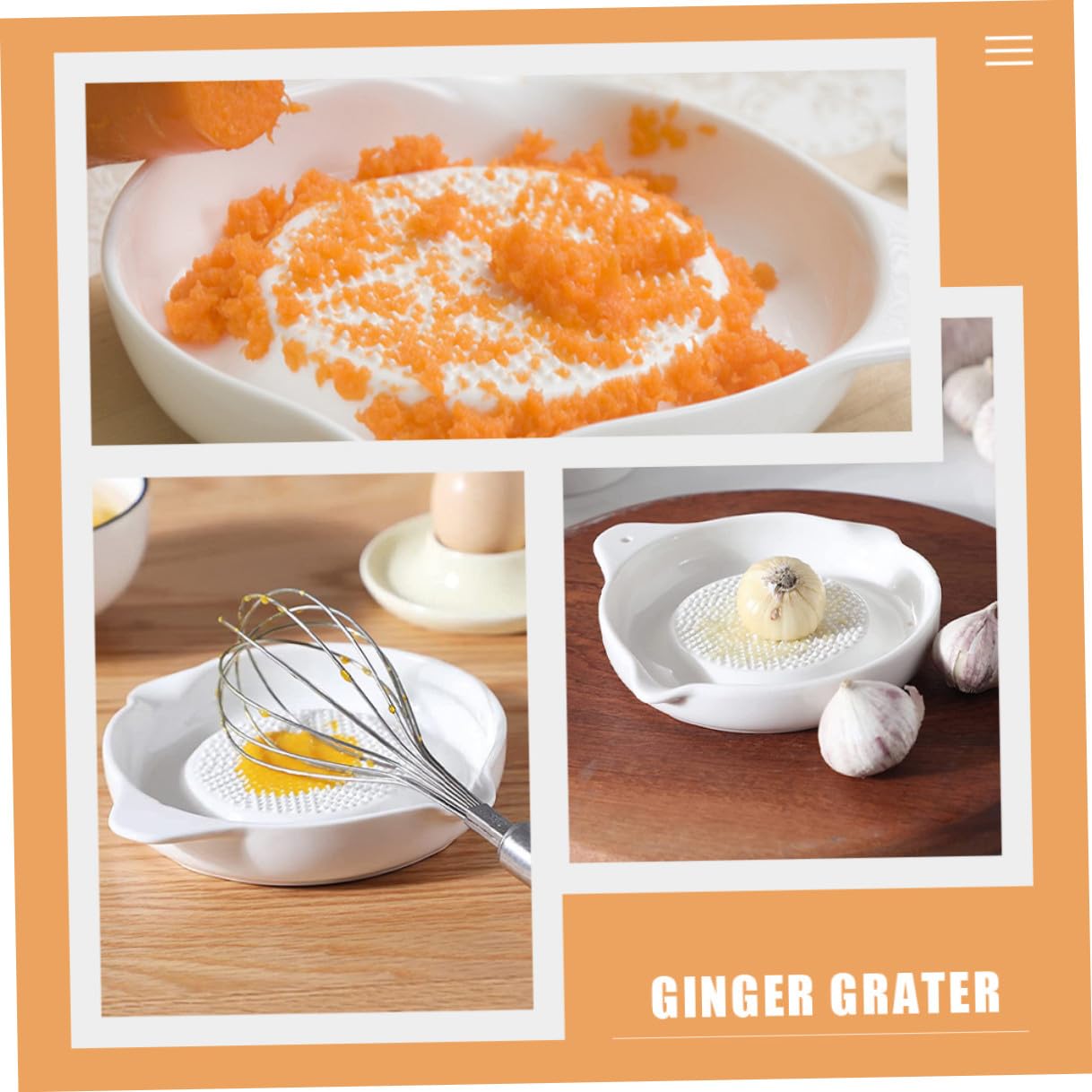 2 pezzi Piatti Grattugia in Ceramica Resistente per Aglio e Radice Aromatica Multifunzione per Cucina Domestica Facile da Pulire e Sicuro