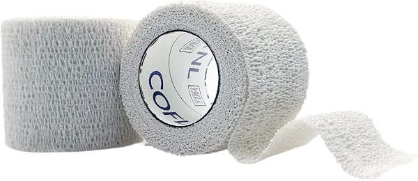 OVIK Health CoFlex NL – Self-Adhering Elastic Bandage – Non-Latex – First Aid – Comfortable and Gentle – White, 2 inch, 2 Rolls