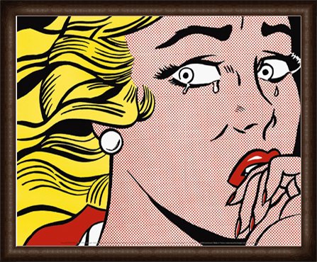 特別額装品/Crying Girl、 1963（ロイ リキテンスタイン） Amazon.co.jp: ポスター ロイ リキテンスタイン Crying Girl