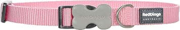 Red Dingo Classic Dog Collar, Large, Pink