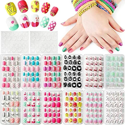 Kalolary 144 PCS uñas postizas para niños Cover