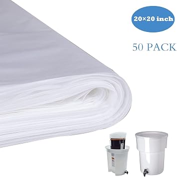 100 Pack Cold Brew Coffee Filters, 20 X 20 Commercial Cold Brew Bags, Brew Up To 5 LBS Coffee, Filter Bag, 5 Gallon Coffee Filter