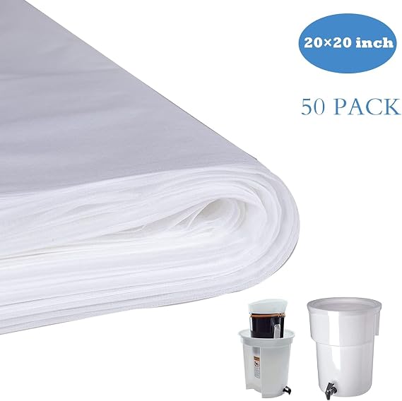 100 Pack Cold Brew Coffee Filters, 20 X 20 Commercial Cold Brew Bags, Brew Up To 5 LBS Coffee, Filter Bag, 5 Gallon Coffee Filter