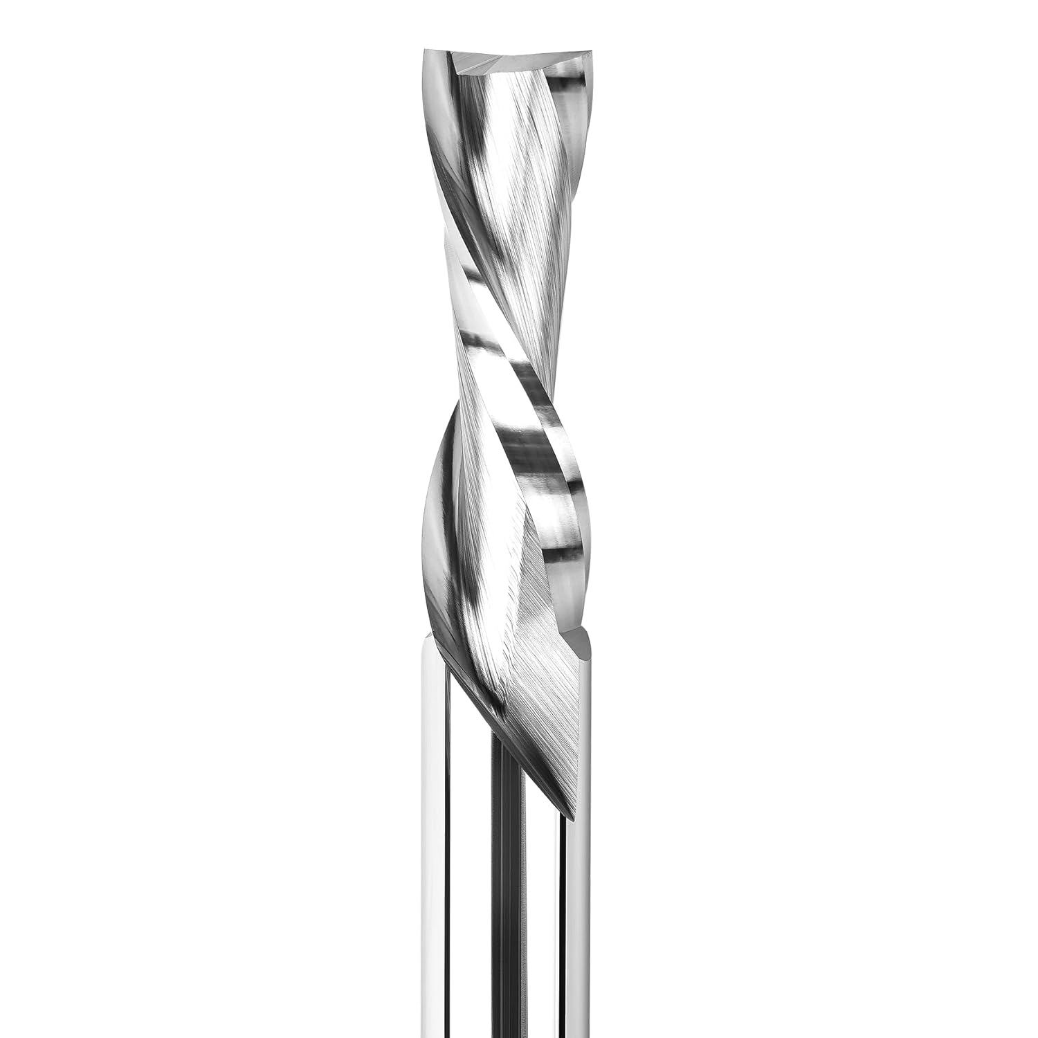 SpeTool 3/8" Shank Carbide Router Bits Spiral Downcut Router Bit with 1-1/4"Cutting Length 3" OVL CNC End Mill for Wood Carving Engraving