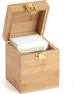 Arkeiliy Card Deck Box for 180+ Cards, Graded Card Storage Box with Card Sleeves for Stores and Organizes Cards, Trading Card Case for Yugioh,TES, MTG, TCG, CCG (Small)