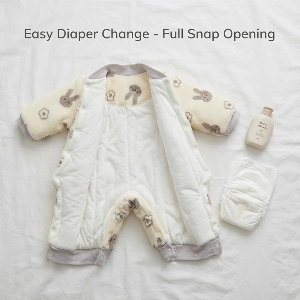 NAME IT Pyjama Fille Nbfnightsuit Zip Buttercream Hearts - Grenouillère 24 Mois Crème