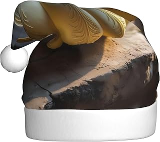 Small Gourd Printing Santa Hat, New Year's Party Stage Performance Decoration Hat, Atmospheric Photo Prop