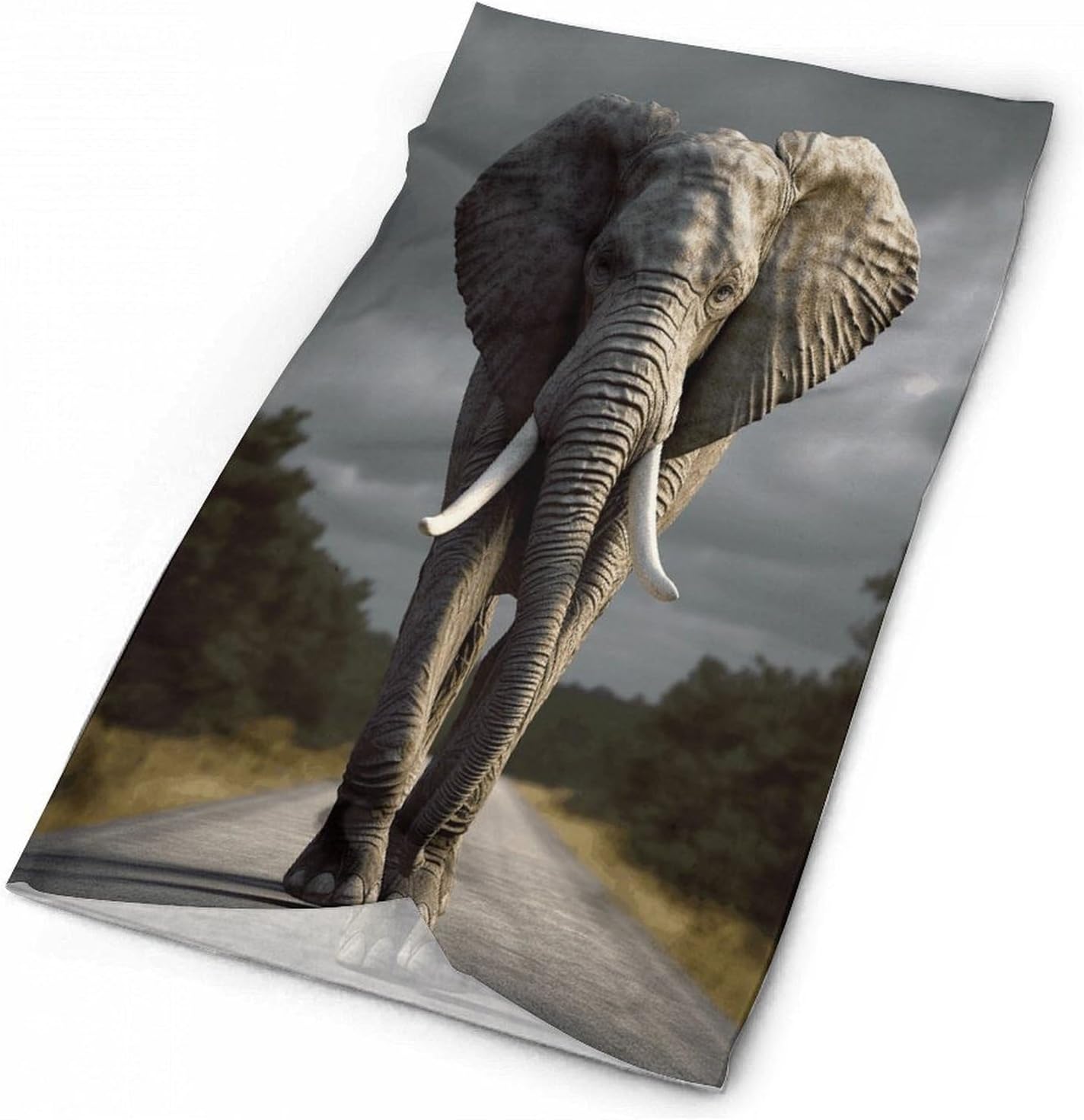 3D Elephant Neck Gaiter for Men Women,Head Wrap Seamless&Versatile,Sun Protection Headwear for Fishing Cycling