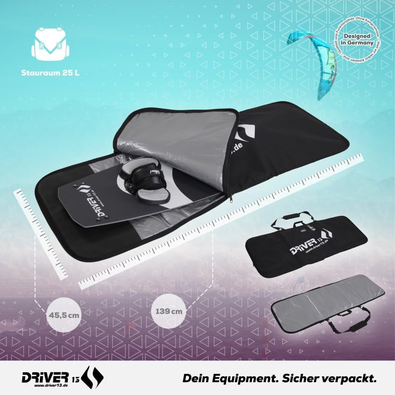 Driver13 Kiteboard Singlebag niemiecki design w najwyższej jakości od wielu lat