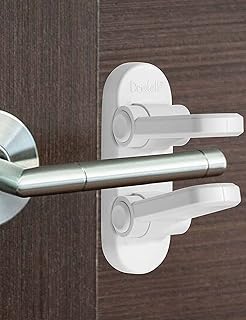 Door Lever Baby Safety Lock - Baby Proofing - Prevent Little Kids from Opening Doors with A Child Proof Door Handle Lock - 3M Adhesive - Driddle