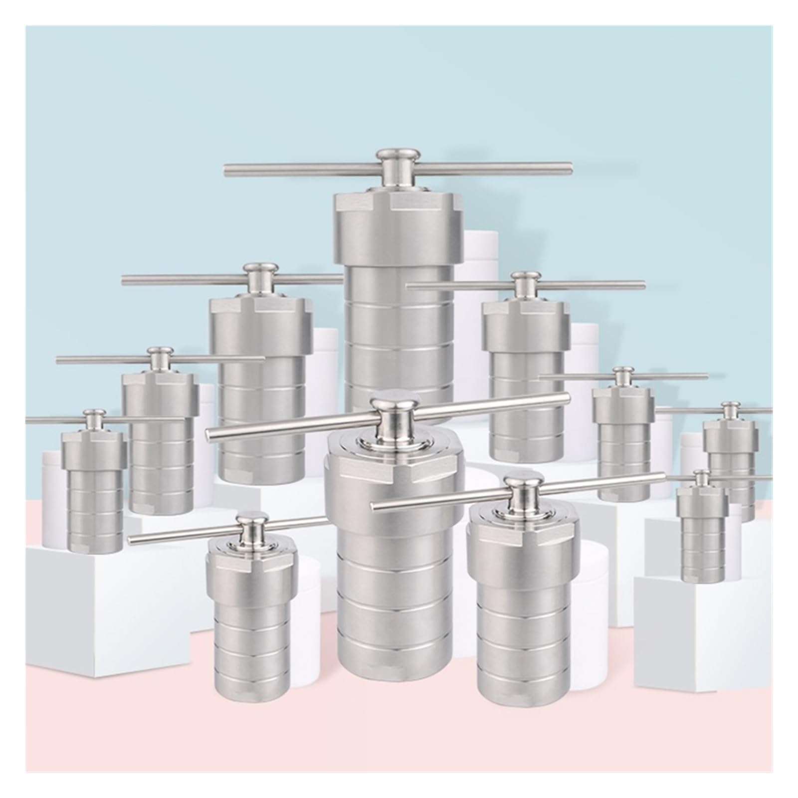 Reactor de autoclave, Reactor autoclave hidrotermal de 5-500 ml con síntesis cámara PTFE Para laboratorio(50ml)