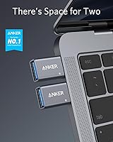 Vista 2 de Anker Adaptador USB C (paquete de 2), adaptador USB C a USB, transferencia de datos de alta velocidad para MacBook Pro 2020, iPad Pro 2020, Samsung