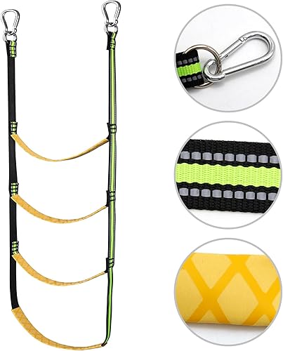 Miniatura 3 de Escalera de cuerda de barco de 5 escalones, escalera portátil de cuerda para barco y extensión de cuerda de pesca para barcos inflables, kayak, canoa