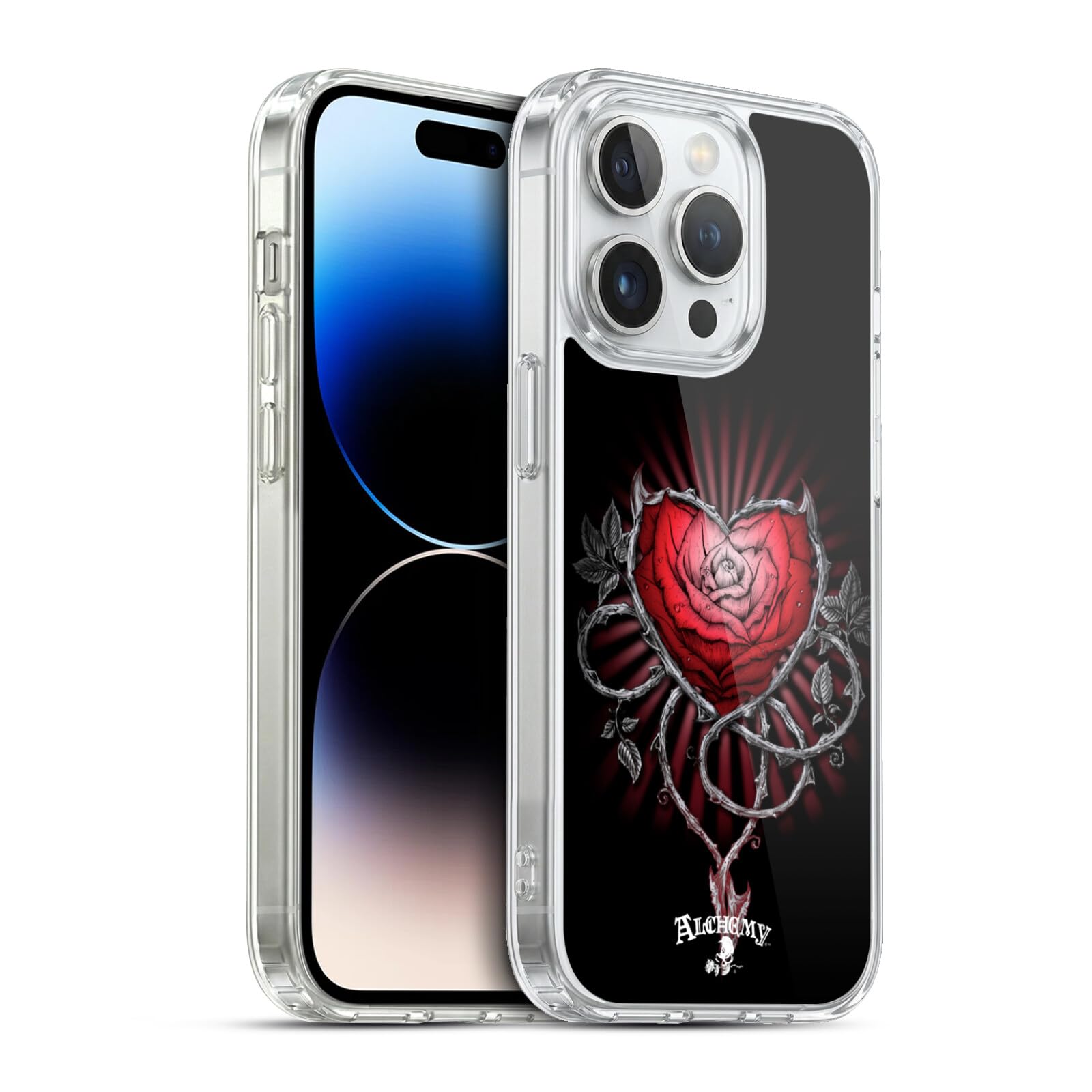 Funda gel premium Alchemy Gothic Rosa del Diablo para Apple iPhone 13 Pro 7