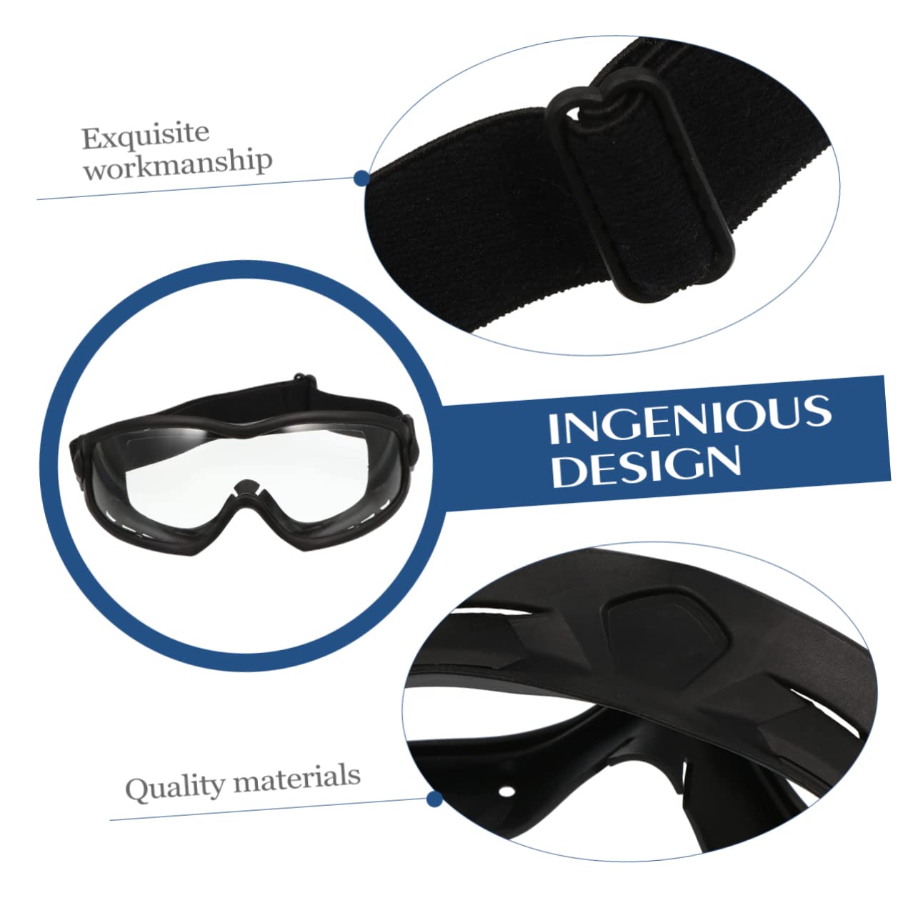 Vaguelly Occhiali Protettivi per Uso Outdoor Protezione Occhi da Vento e Spruzzi Antinfortunistica Resistenti Agli Urti, Materiale Tpe Pc per Ciclismo e Motociclismo