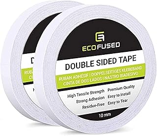 Eco-Fused Double Sided Adhesive Tape - Width: 0.4 Inch - Length: 55 Yards - for Arts and Crafts, DIY and Office - Quick and Easy (0.4 Inch x 55 Yards - 2 Pack)
