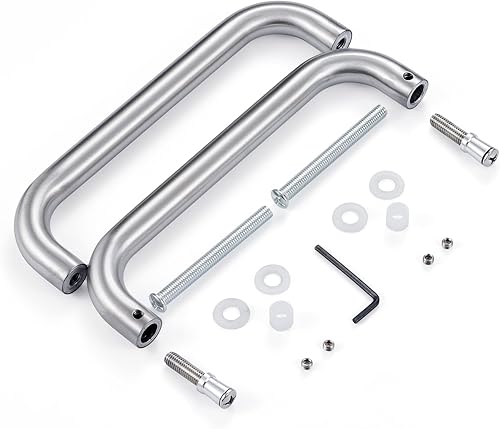 Miniatura 7 de Ranbo Hardware - Manija de puerta de acero inoxidable 304 de 6 pulgadas de espalda a trasera, compatible con puerta de vidrio de 14 a 12 pulgadas de