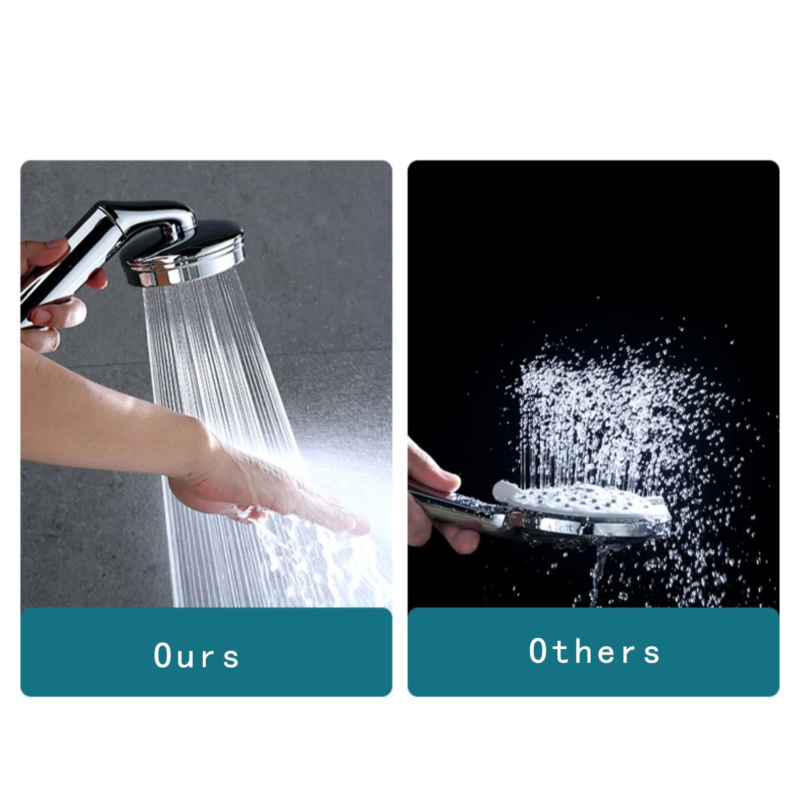 Filtración Alcachofa Ducha, 3 Modos Antical Alcachofa de Ducha de Mano, Cromado ABS Ajuste Universal Alta Presión Duchas de Baño Alcachofa, Fácil de Instalar