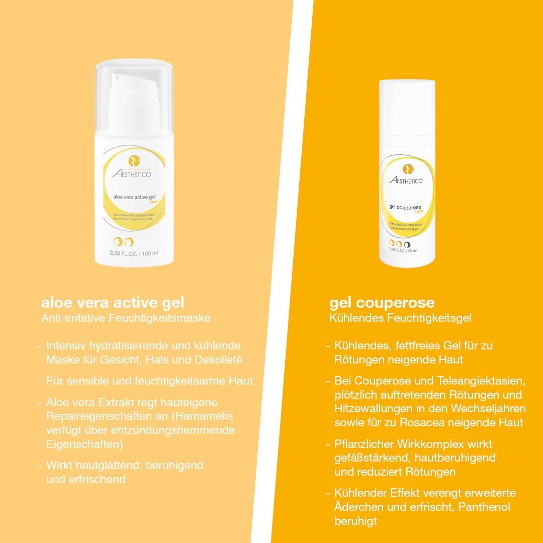 AESTHETICO Couperose Gel Stärkt Gefäße, Beruhigt Haut 5 x 50ml