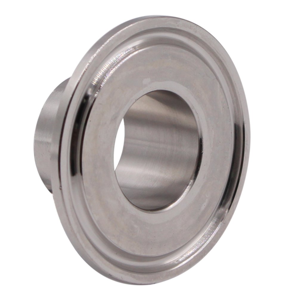 DERNORD Stainless Steel 304 Sanitary Fitting, Long Weld Clamp Ferrule FitsTri Clamp (25MM/1" Tube OD)