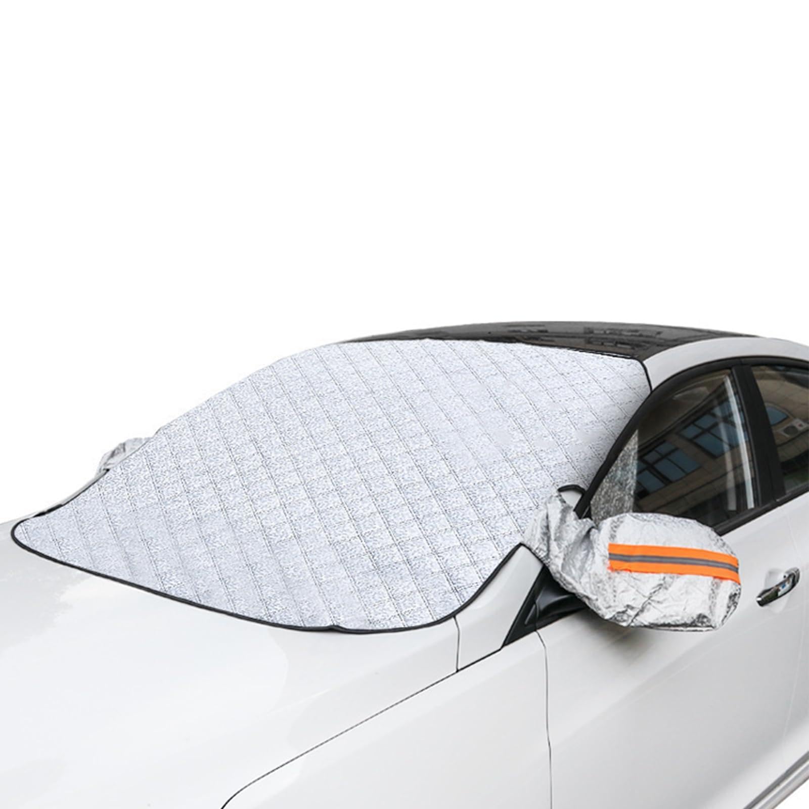 Copri Parabrezza per Auto, 5 Magneti Copertura Parabrezza, Copertura Auto Antigelo Inverno con Coperture Riflettenti, Protezione Anti UV, Neve, Grandine, Gelo, Polvere, per SUV, 147 x 108 cm