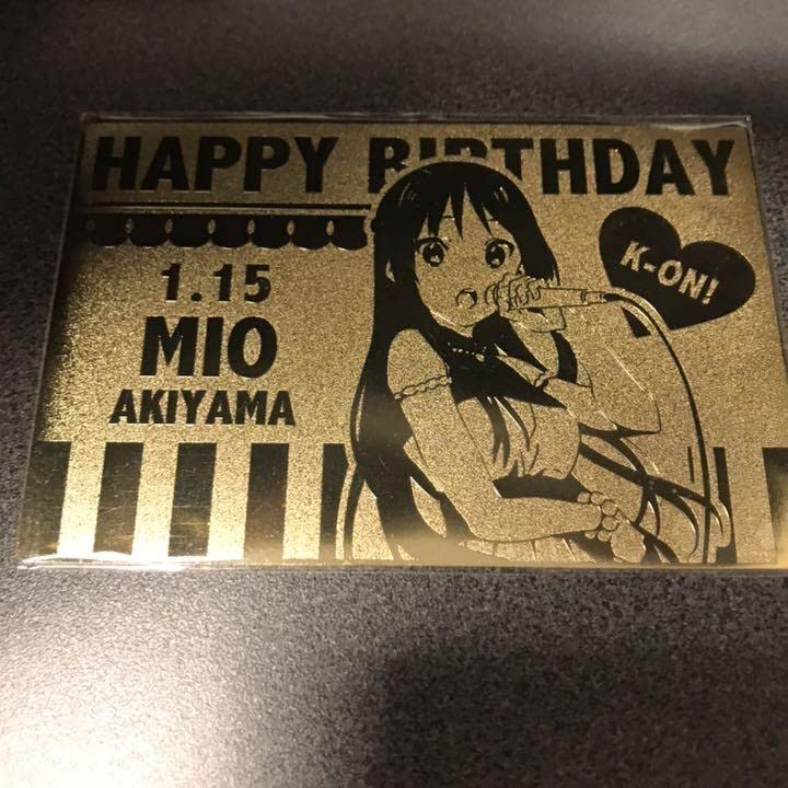 けいおん！　ゴールドメタルカード 秋山 5周年 バースデー Amazon.co.jp: けいおん! メモリアルゴールドメタルバースデー