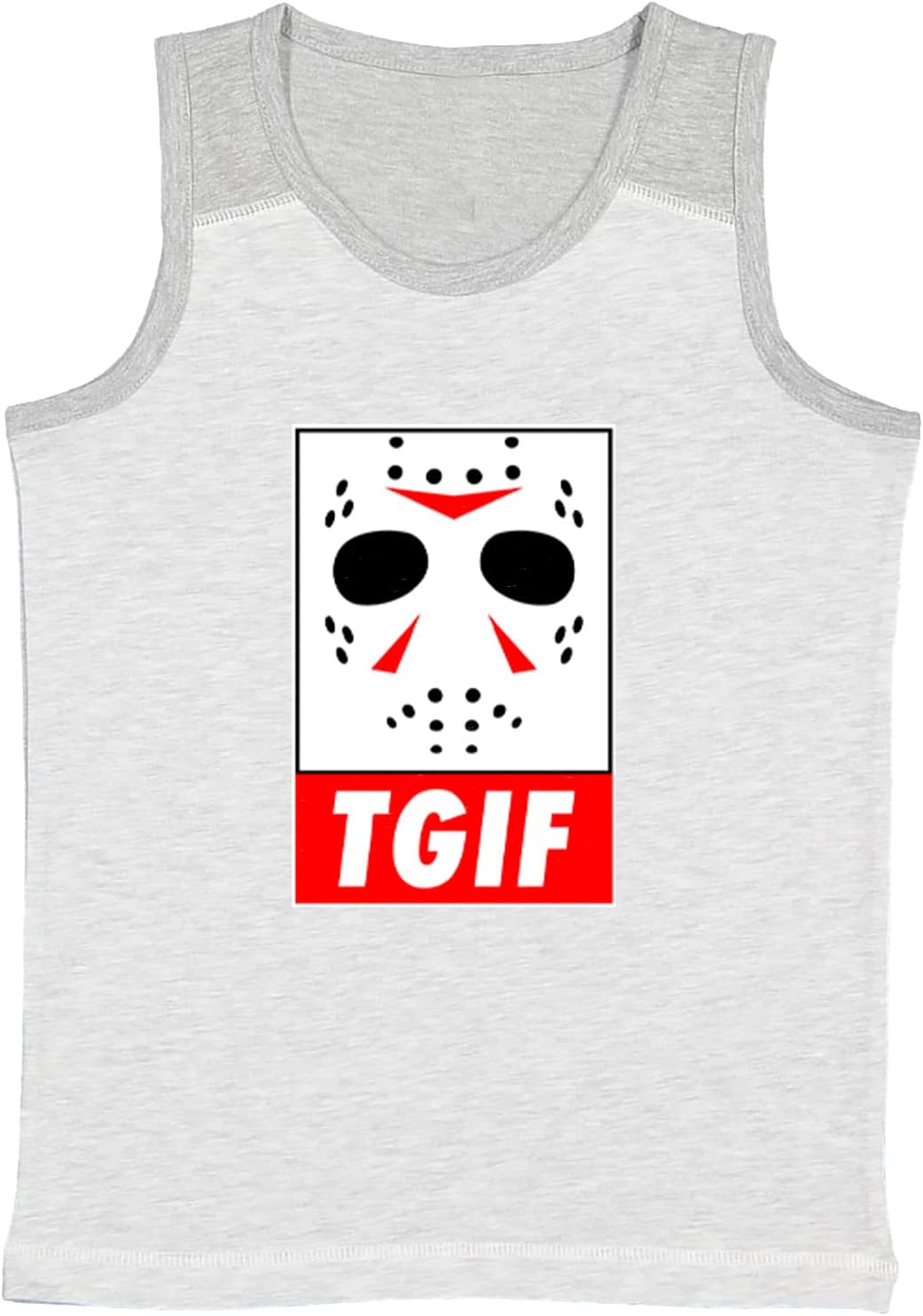 TGIF - Thank God It's Friday Mask Youth Contrast Back Tank Top