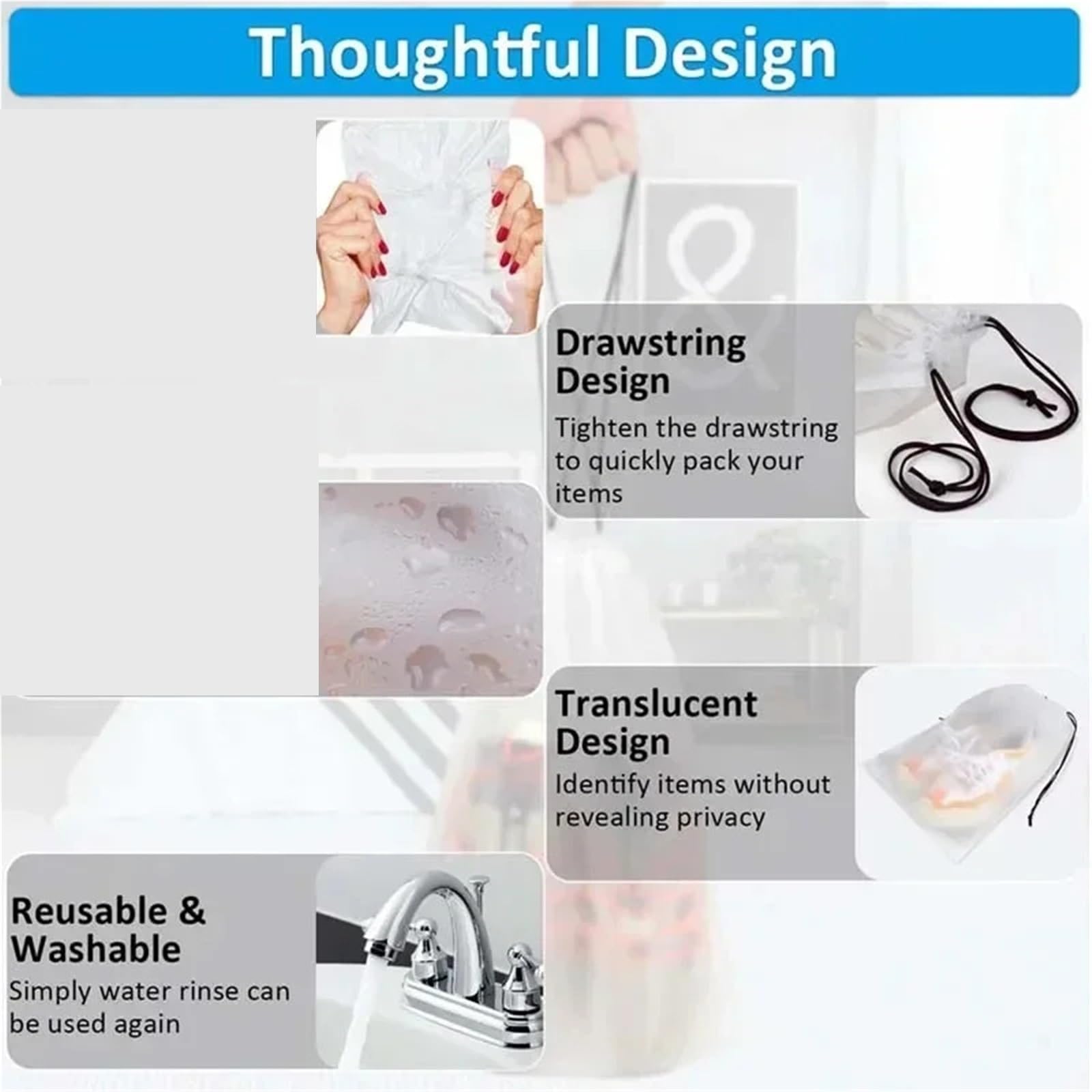 50PCS Tragbare Schuh Lagerung Tasche Geliefert for Kleinigkeiten Reise Make-Up wasserdichte Transparente Kunststoff Für Reisen