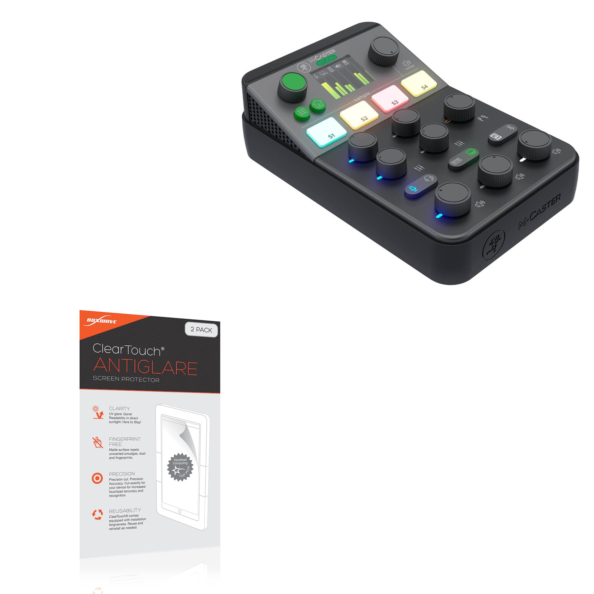 BoxWave Screen Protector Compatible with Mackie M-Caster Studio - ClearTouch Anti-Glare (2-Pack), Anti-Fingerprint Matte Film Skin