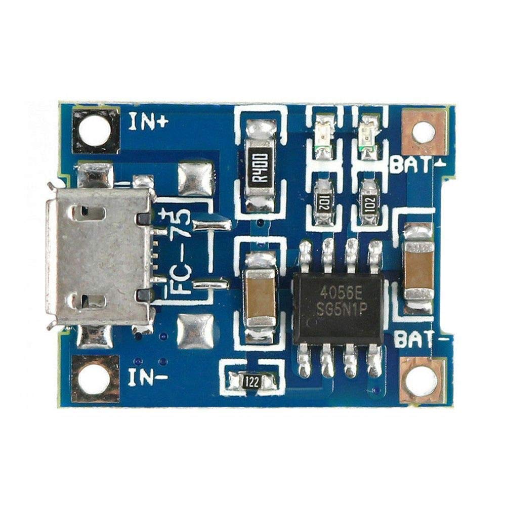 REES52 Micro USB 5V 1A 18650 TP4056 Lithium Battery Charger Module Charging Board with Protection Dual Functions 1A Li-ion Pack of 2-picture-4