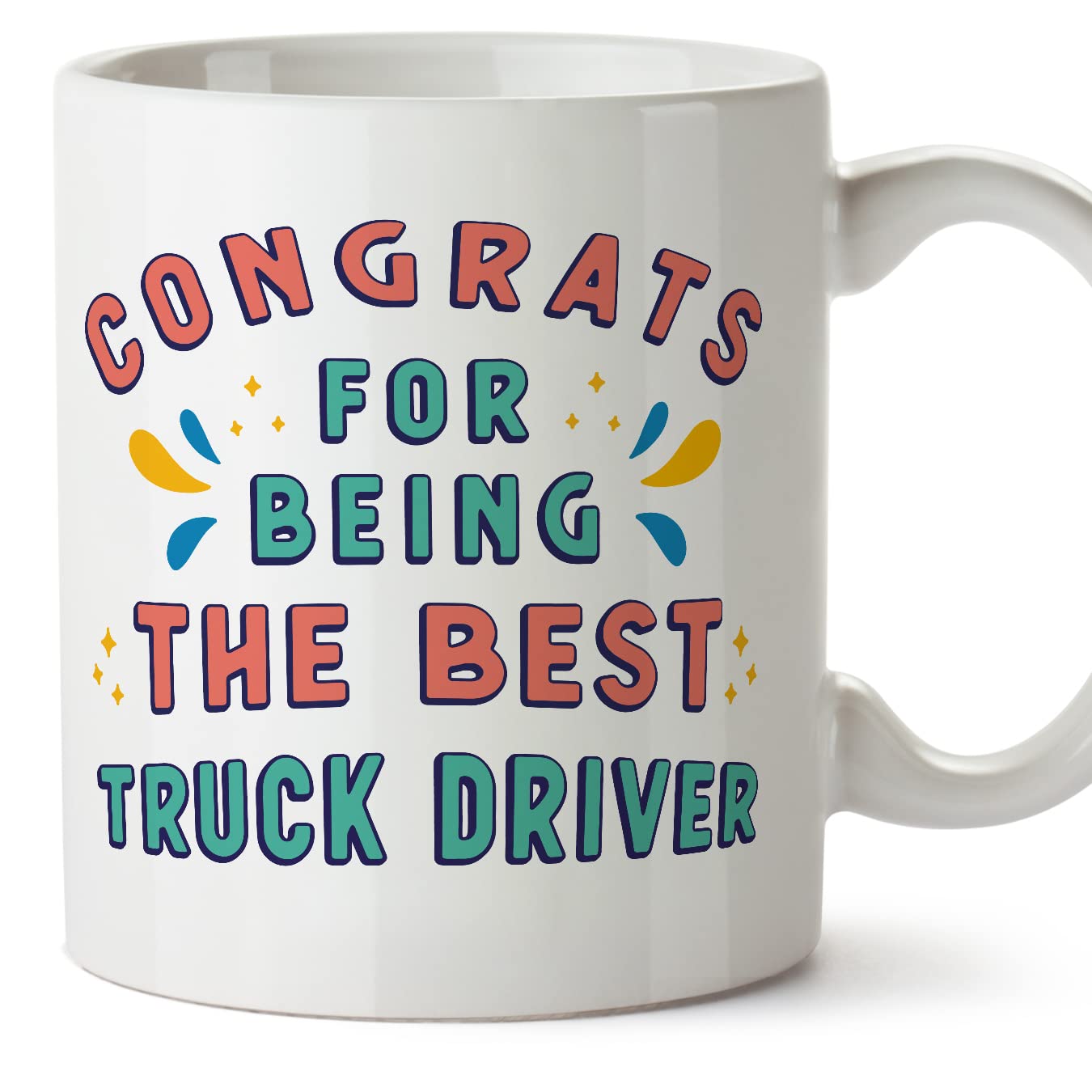 MUGFFINS Truck Driver Mug - in English - Congrats for Being The Best - Funny Gift for Colleagues - Ceramic 11oz Mug