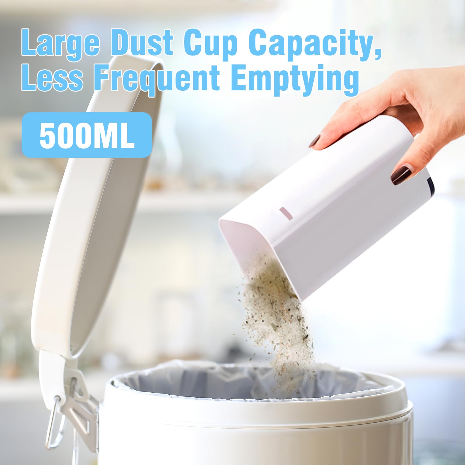 Handstaubsauger Akku, 20000Pa Auto Kabellos | Staubsauger Testsieger mit Waschbar HEPA-Filter Mini Kleiner Wiederaufladbarer Handstaubsauger für Tierhaare, Büro, Haus