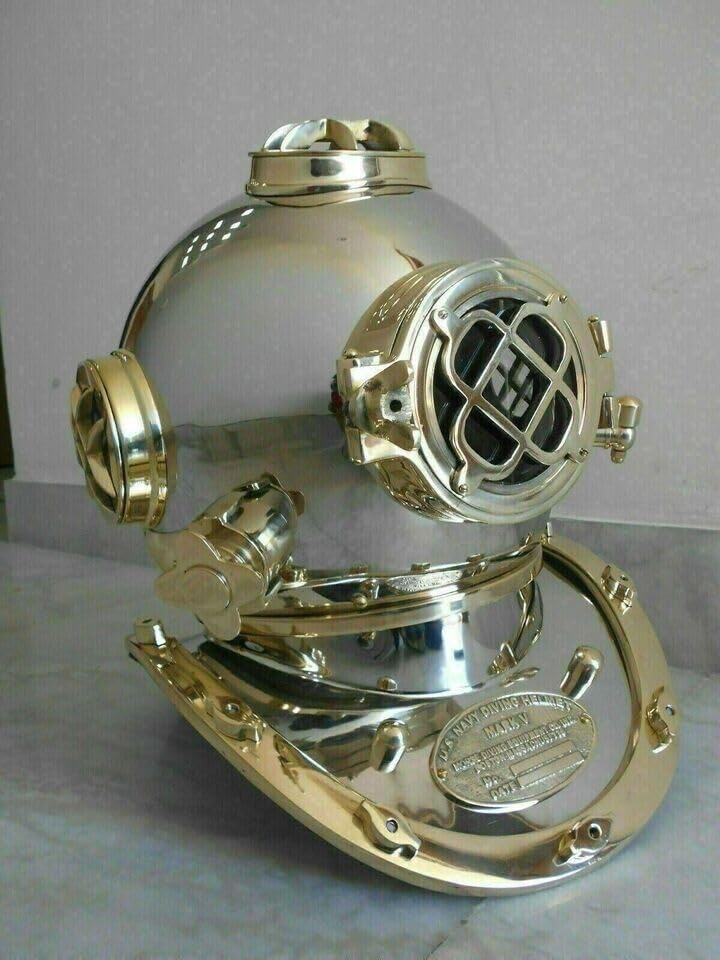 Generic Maritime Vintage Boston Diving Helmet US Navy Mark V Scuba Divers Helmet Gift, As shown in image