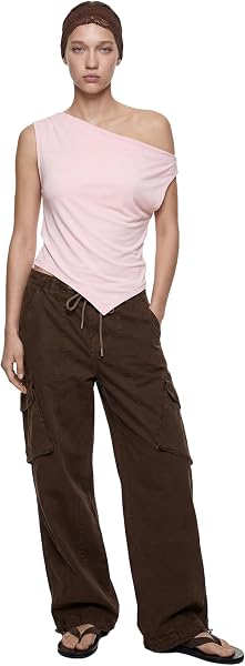 Slim Fit Kolsuz Asimetrik Bluz
