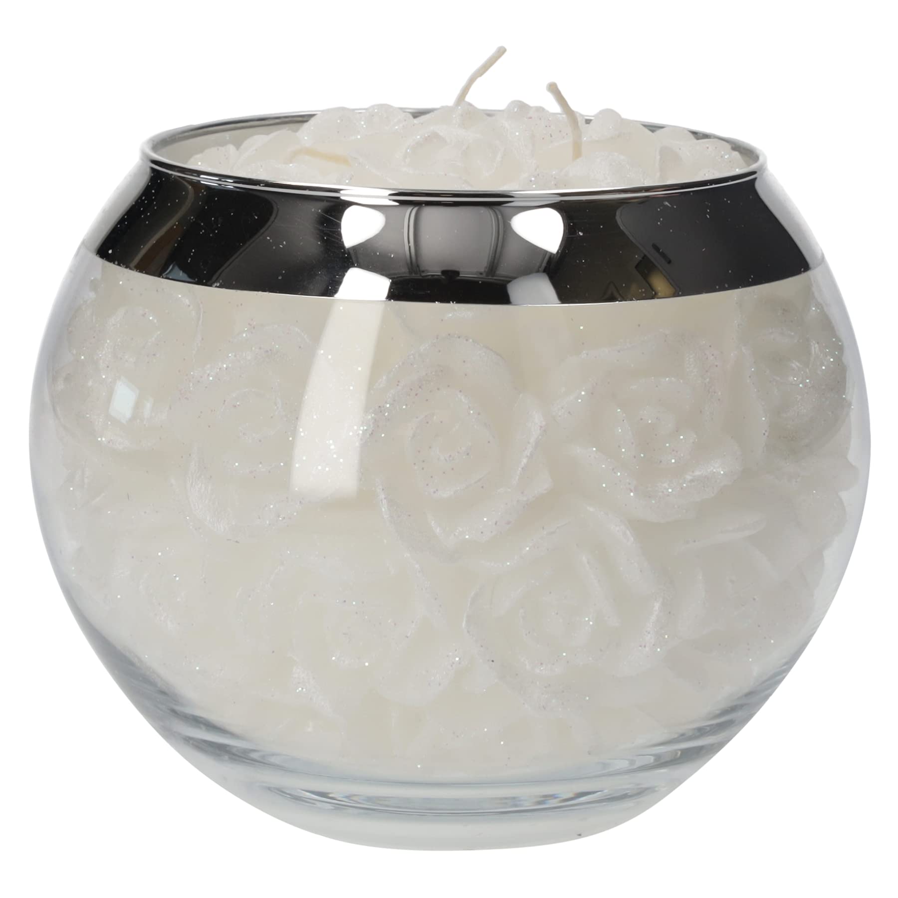 KEYHOMESTORE - Vela decorativa en tarro de cristal, ideal para decoración de interiores.