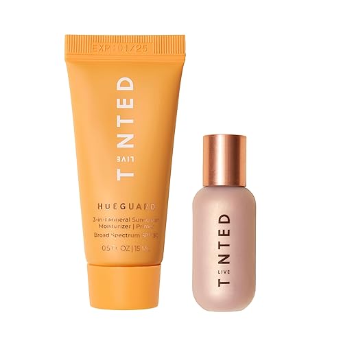 LIVE TINTED Summer Glow Duo incluye Hueglow in Dawn de tamaño completo, 1.7 onzas líquidas y Jumbo Hueguard mineral SPF 3 en 1, 5 onzas líquidas
