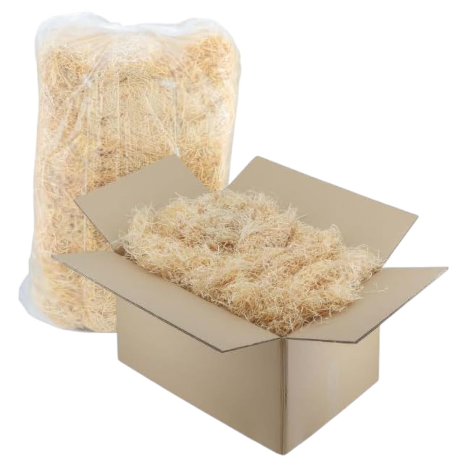 TRUCIOLO PAGLIA COLOR LEGNO 5kg IMBALLO CESTE NATALIZIE RIEMPIMENTO PACCHI NEUTRO