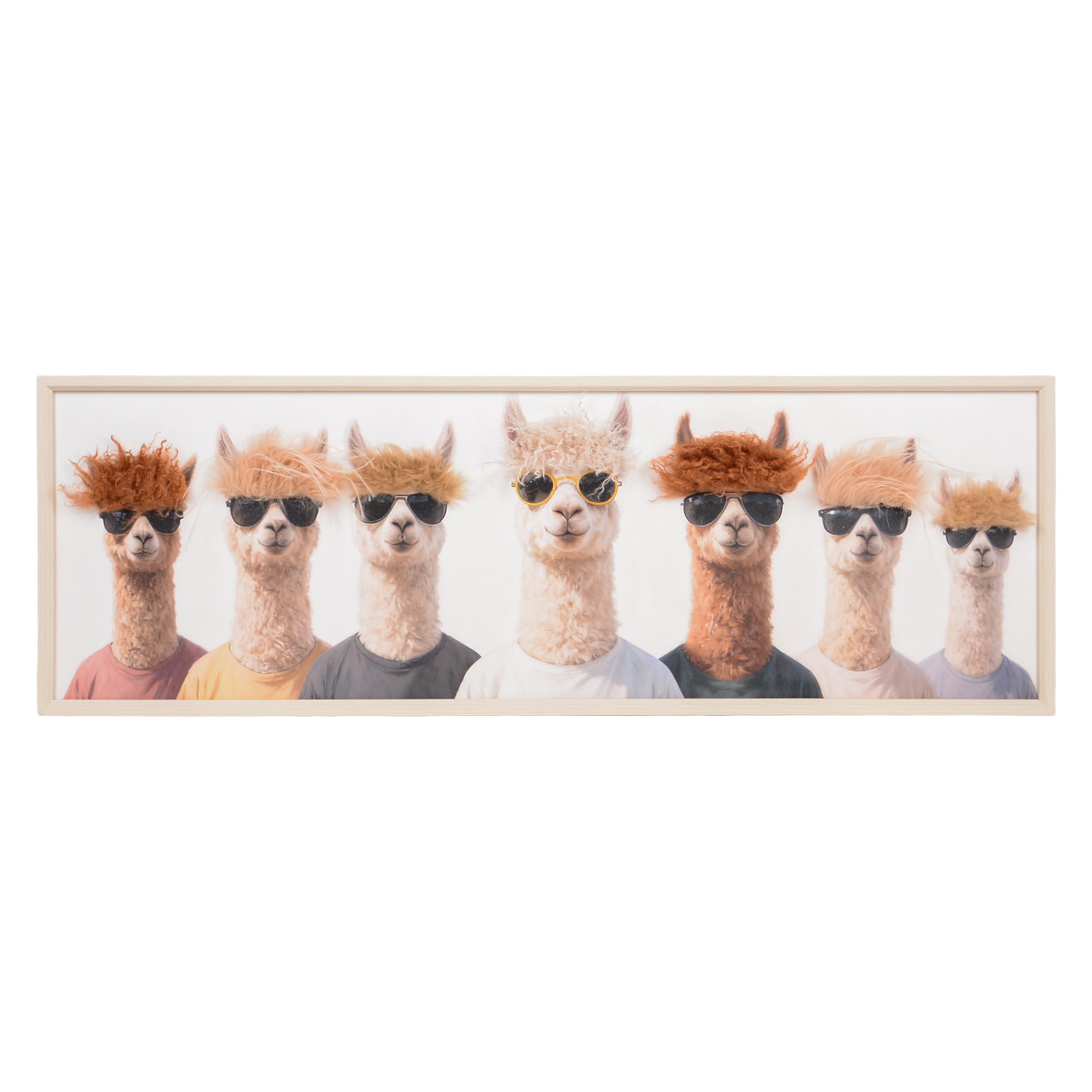 UNUS Wall Art 3D Hairfusion Alpakas im Shirt mit Sonnenbrille 120x40