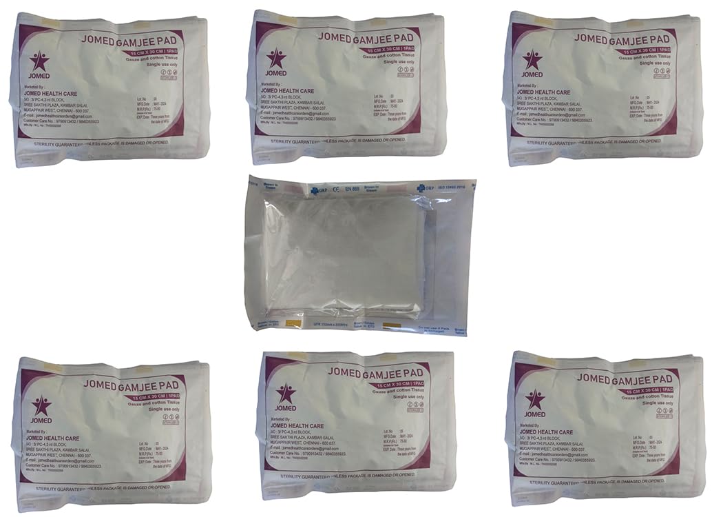 See full amazon price history chart for JOMED GAMJEE PAD SIZE : 15CMX30CM 1 PAD STERILE PACK - PACK OF 6 JOMED GAMJEE PAD SIZE : 15CMX30CM 1 PAD STERILE PACK - PACK OF 6 (B0D637YFC4) Amazon Price History, Amazon Price Tracker