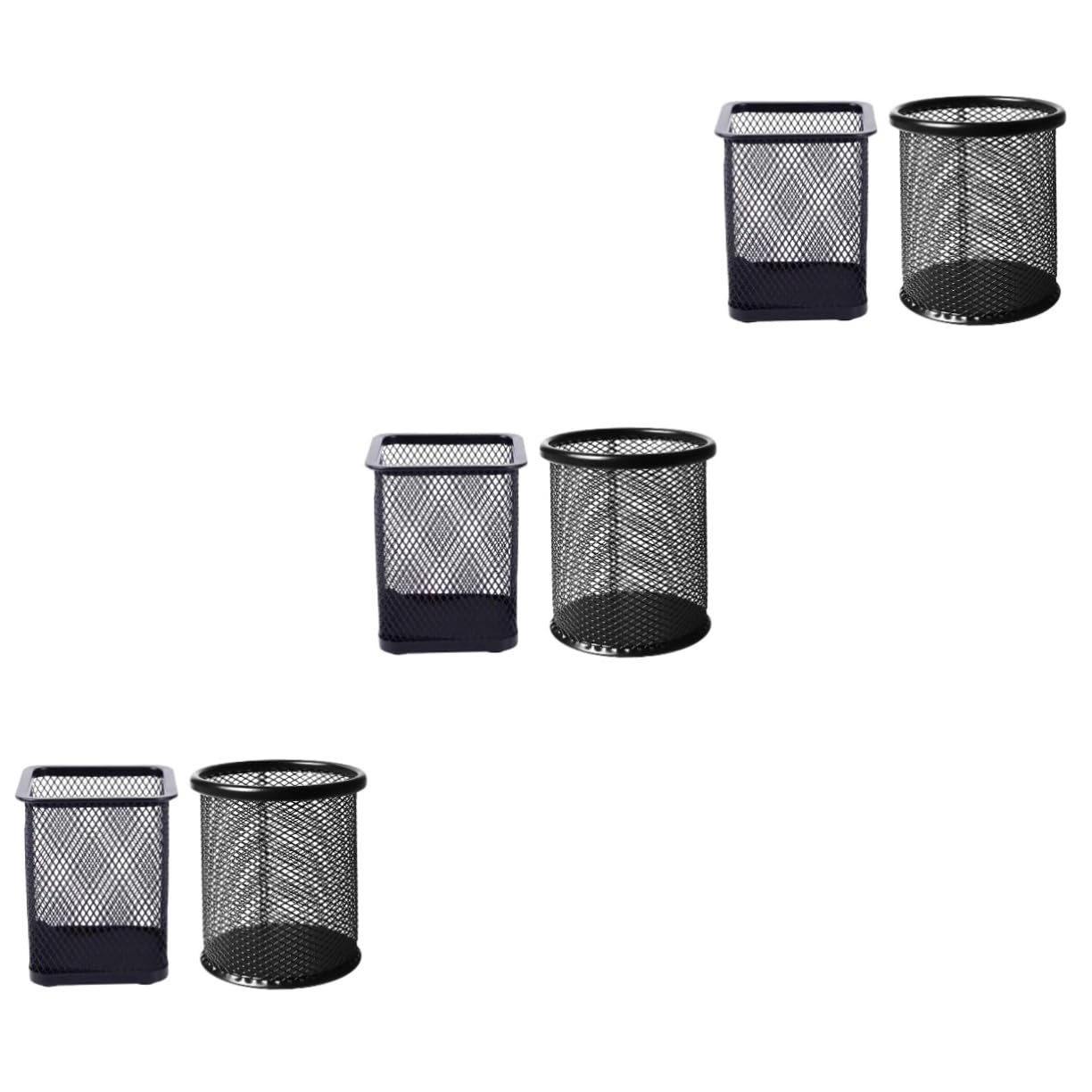 Boîtes de rangement pour cosmétiques et stylos papeterie noir lot de 3