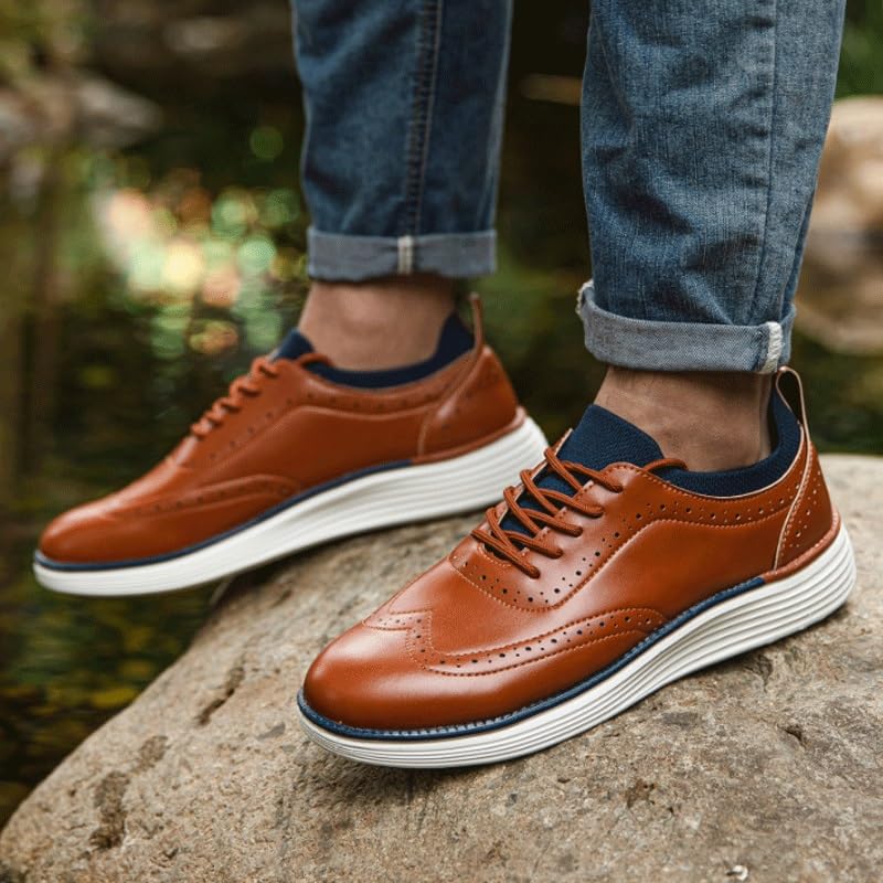Men's Formal Walking Lace-Up Oxford Shoes, Lightweight Casual Comfortable Dress Sneakers for Business and Everyday Wear2