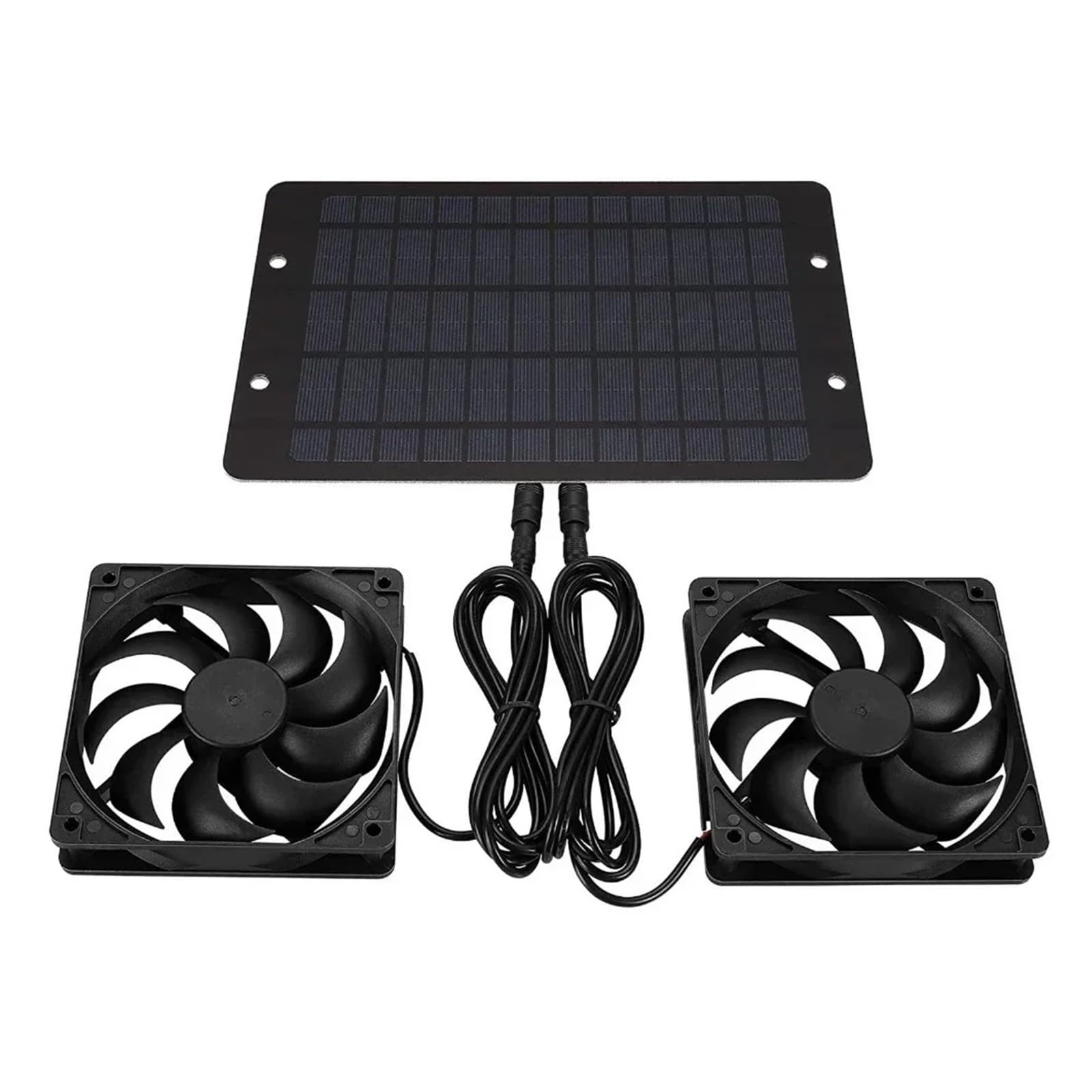 Ventilatore di Scarico Solare da 10 W E 12 V, Mini Alimentato A Pannello, Estrattore d'Aria for Cani, Pollai, Fattorie, Camper, Serra Raffreddamento Rapido