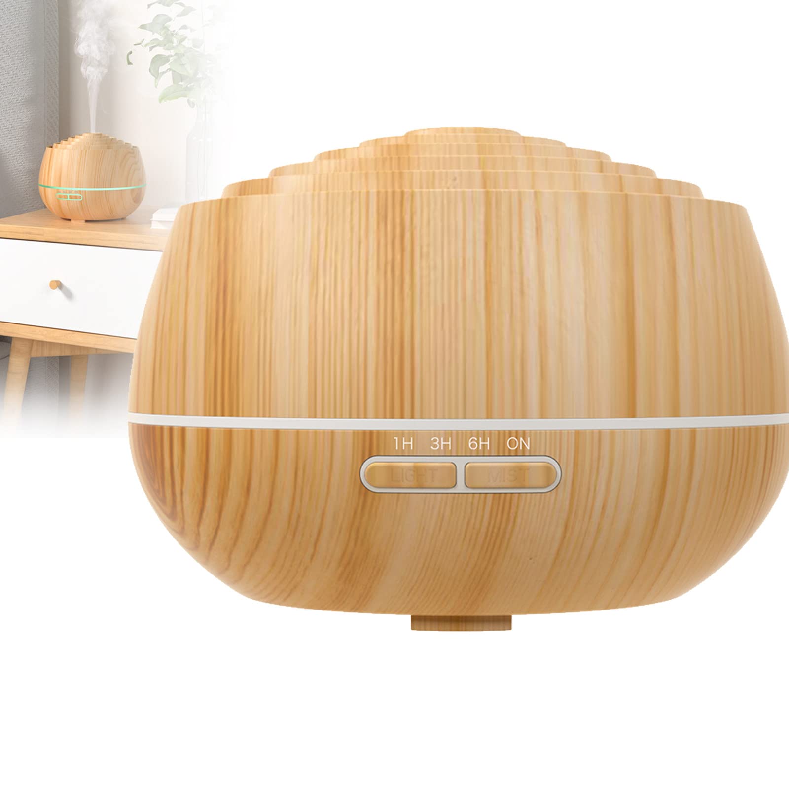 Diffuseur d'huiles essentielles 500 ml avec arrêt automatique et minuterie