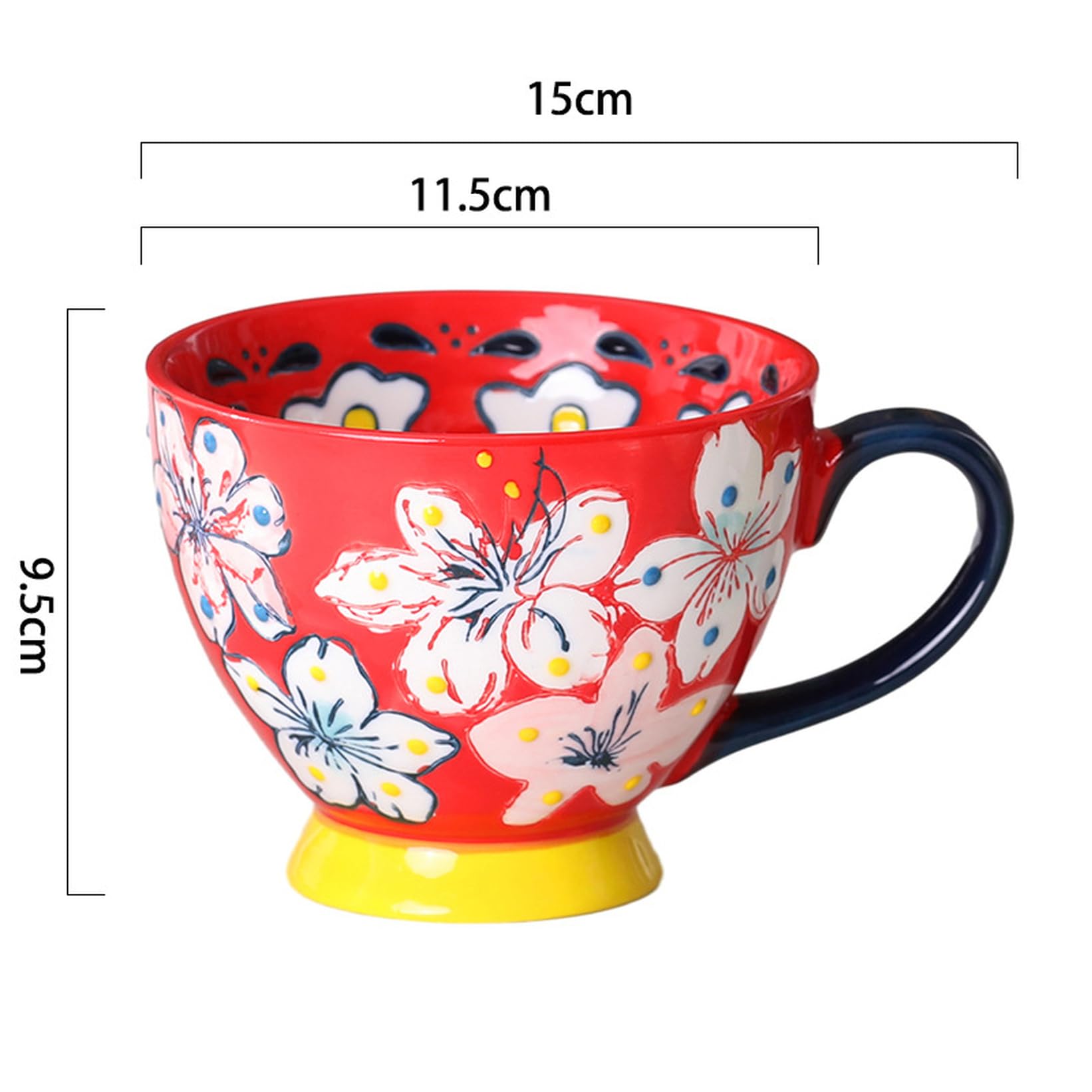 Amazon.co.jp: [ロトンシハイ] マグカップ 陶器 450ml 大きめ 大容量