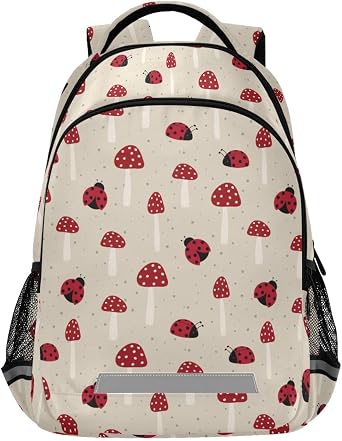 Kids Backpack Mushroom Ladybug School Bags for Boys Girls